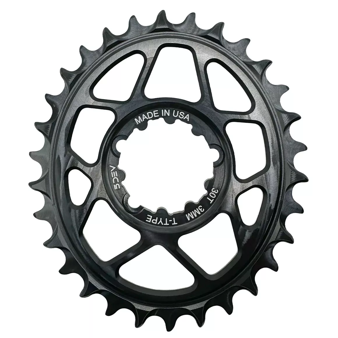 5Dev Oval T-Type 3-Bolt Chainrings- 3mm Offset