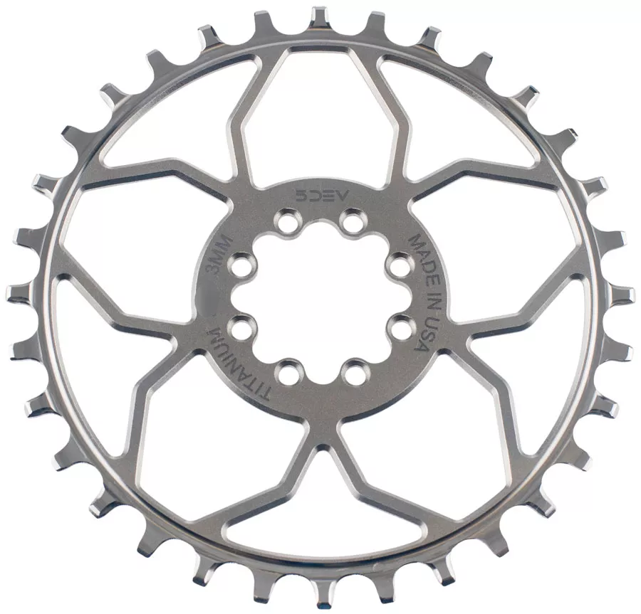5Dev Titanium 8-Bolt Chainrings - 3mm Offset