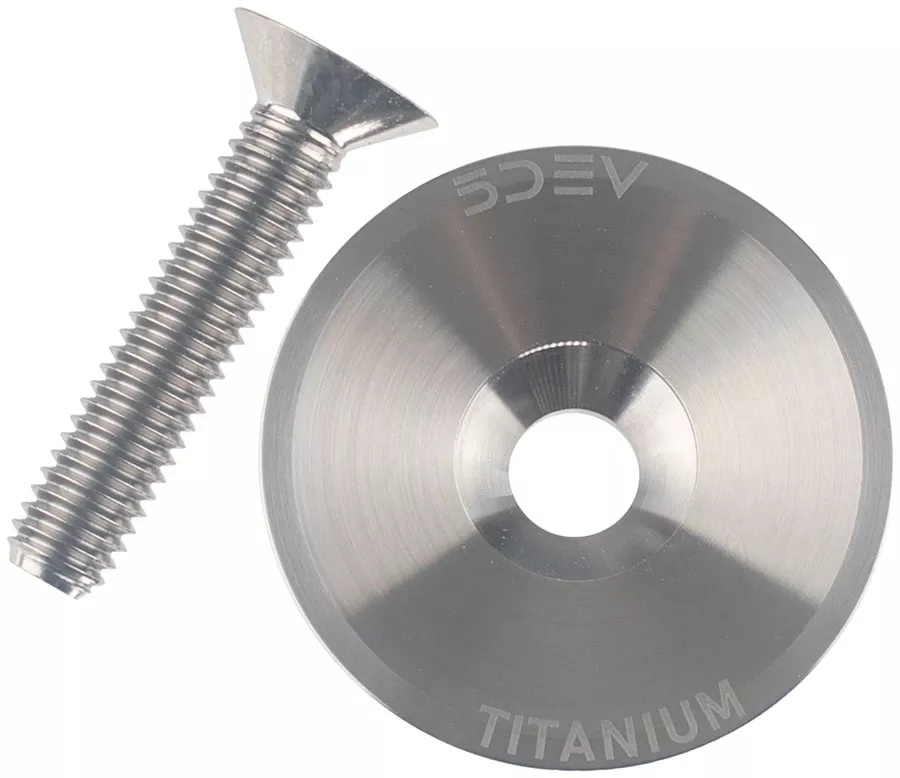 5DEV Titanium Top Cap - Raw Ti