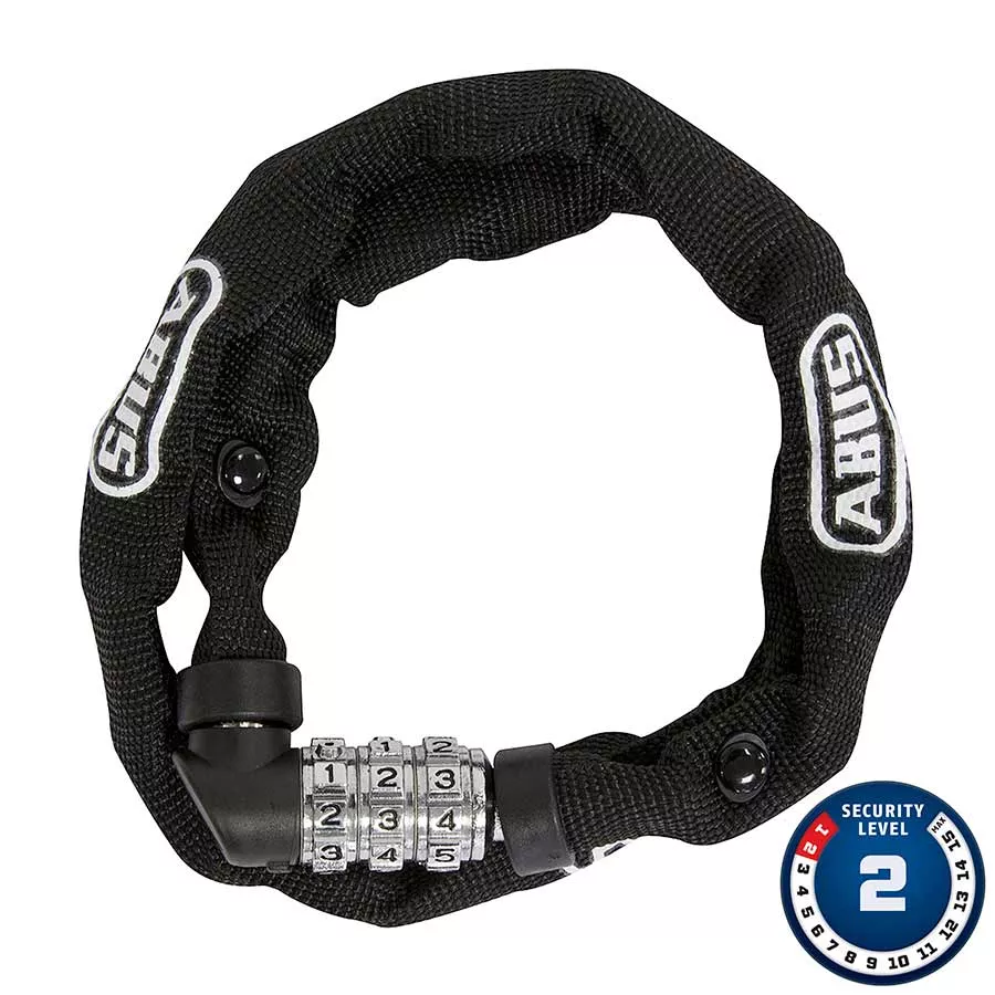Abus 1200 Web Chain Lock Combo 4mm 110cm 3.6' Black