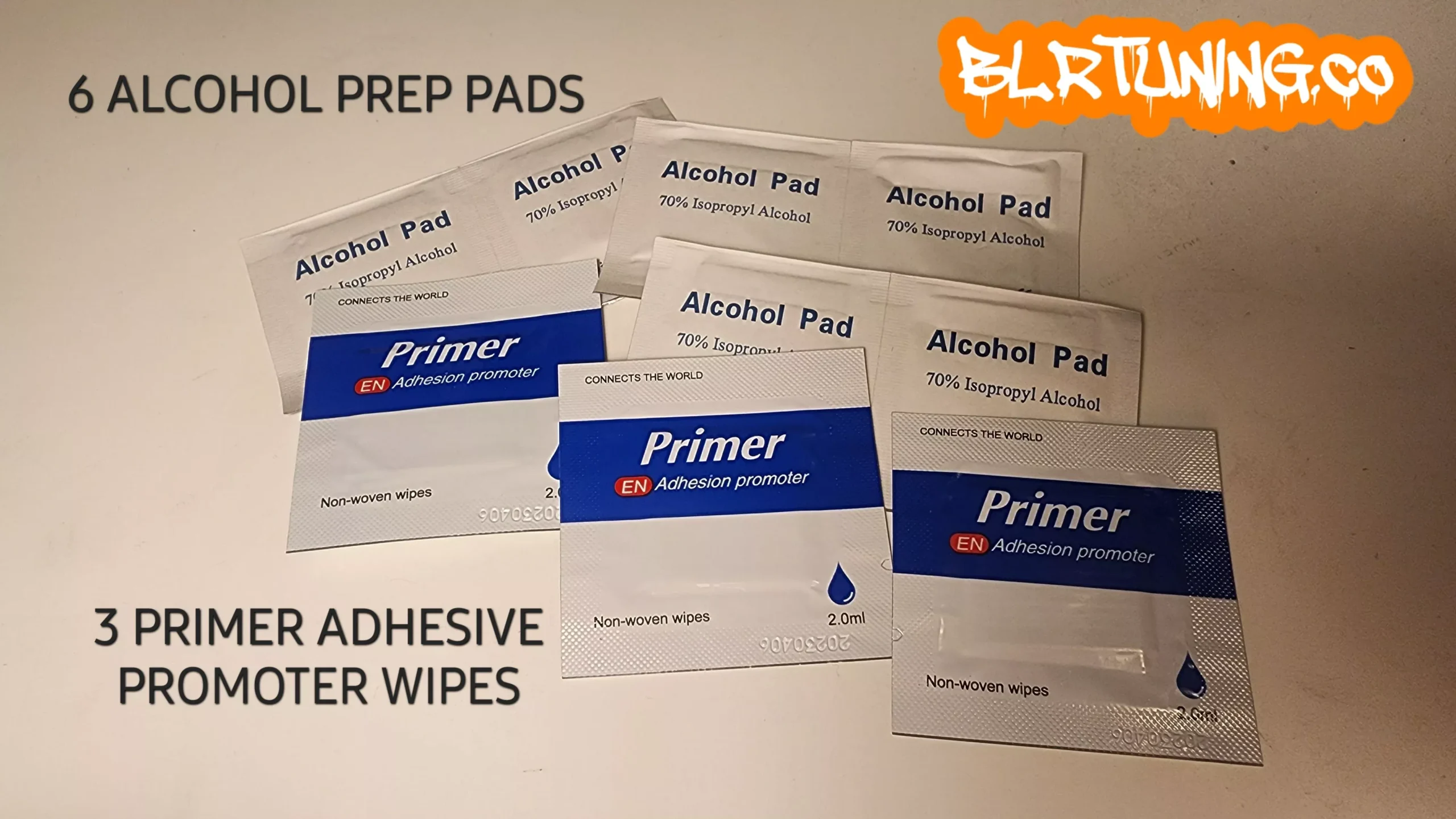 ALCOHOL PREP PADS AND PRIMER ADHESION PROMOTER WIPES BUNDLE