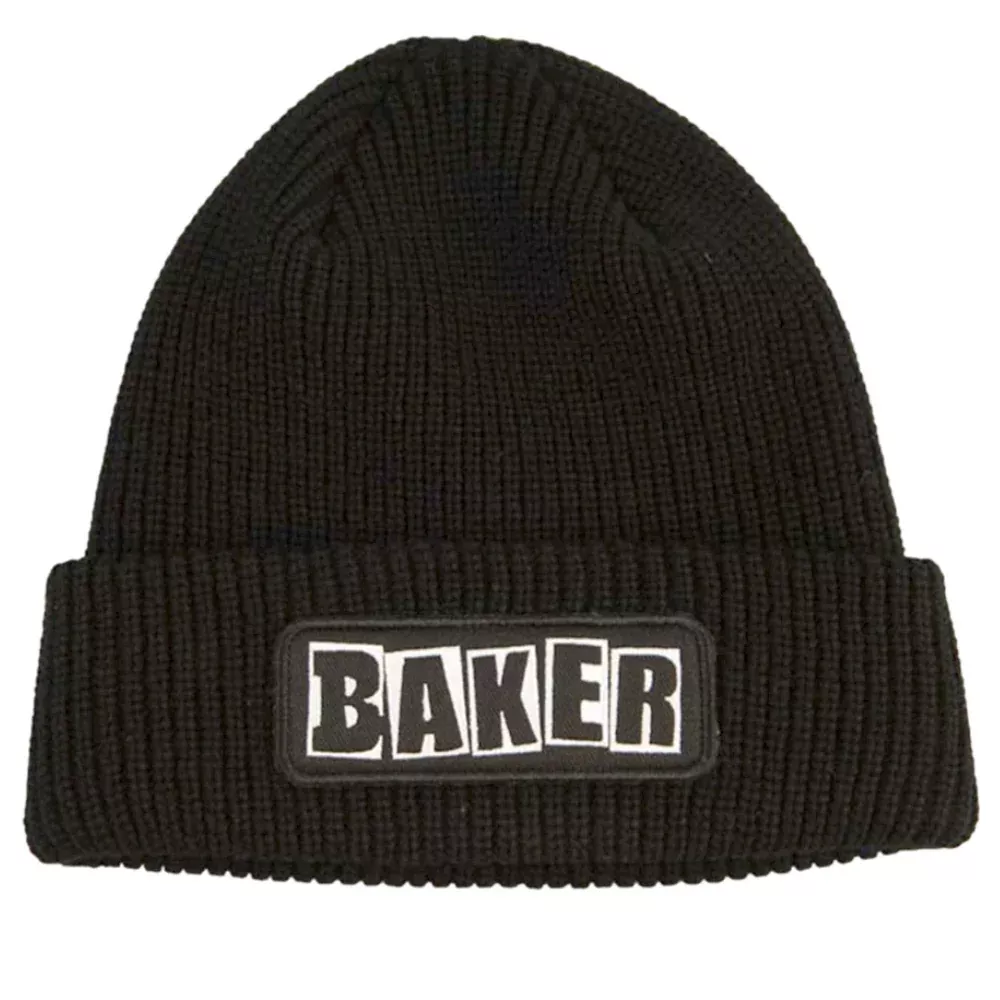 Baker Brand Logo Black Patch Beanie