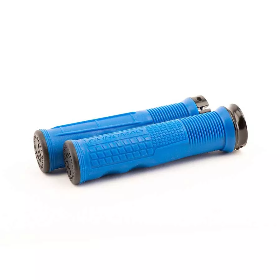 Chromag Format Grips 133mm Blue Pair