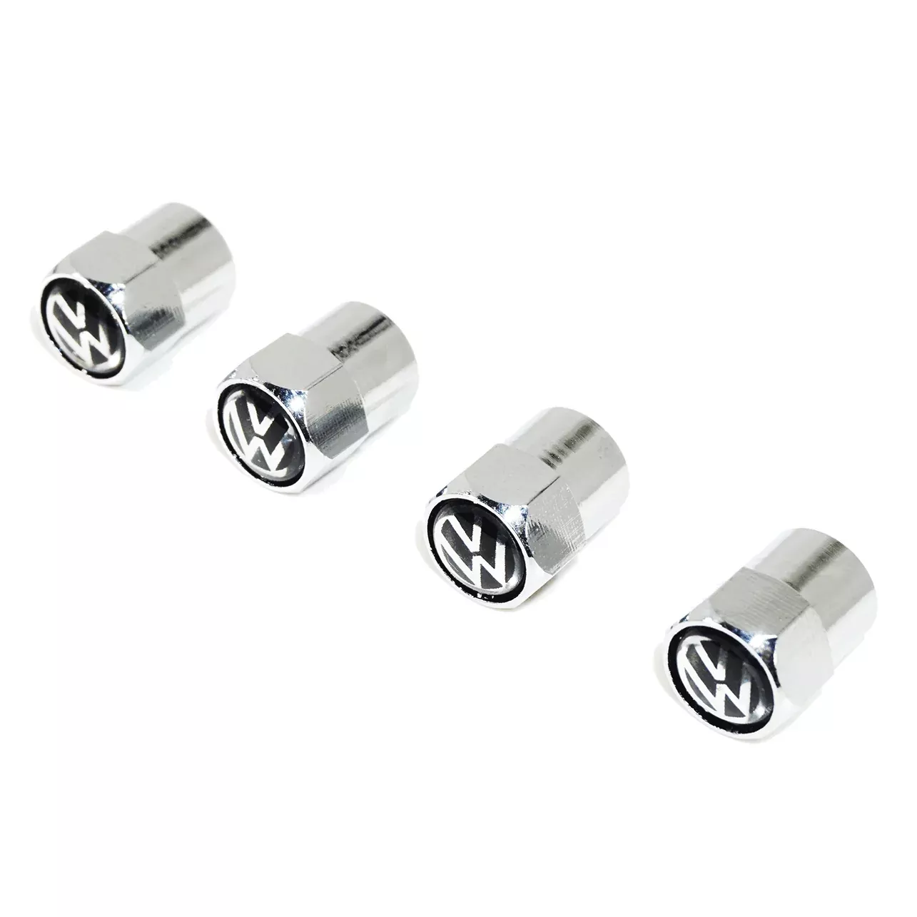 Chrome VW Valve Stem Tire Caps, Set of 4