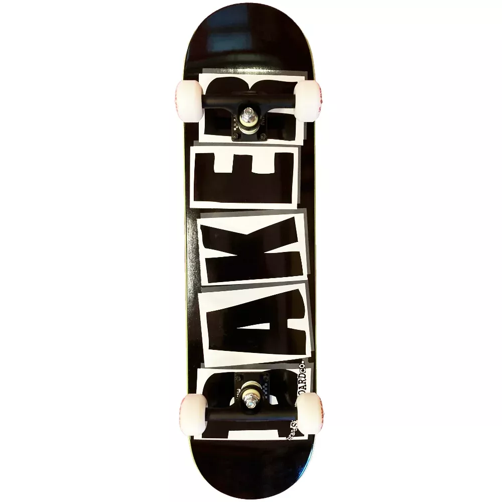 Custom Baker Brand Logo Black White Skateboard Complete