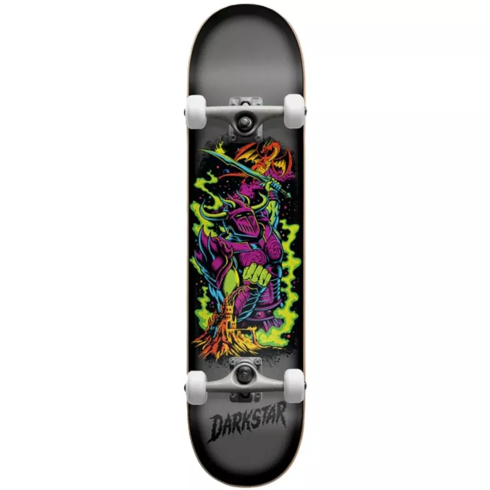 Darkstar Blacklight Charcoal Silver 8.125 - Skateboard Complete