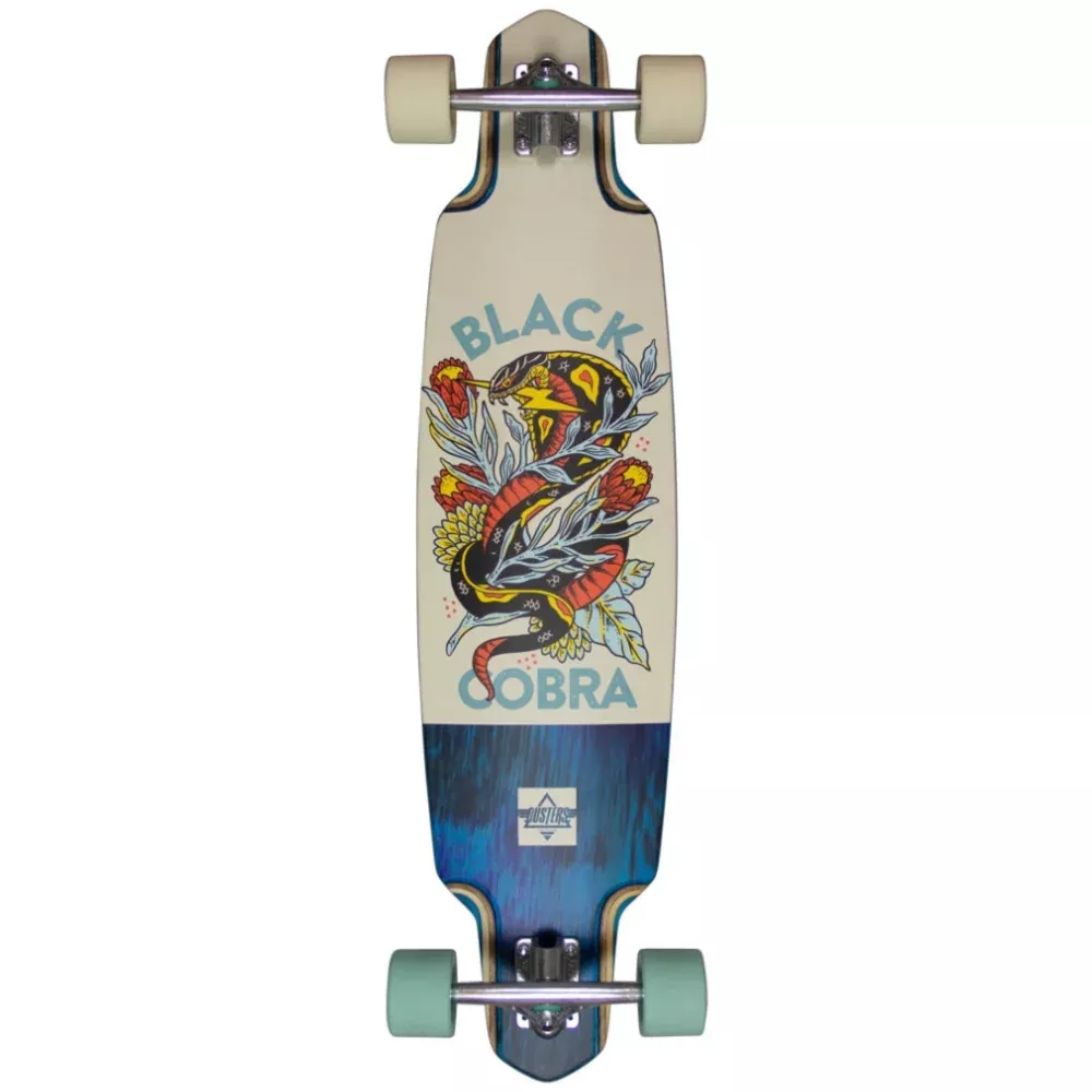Dusters Cobra Teal Off White 38" - Longboard Complete