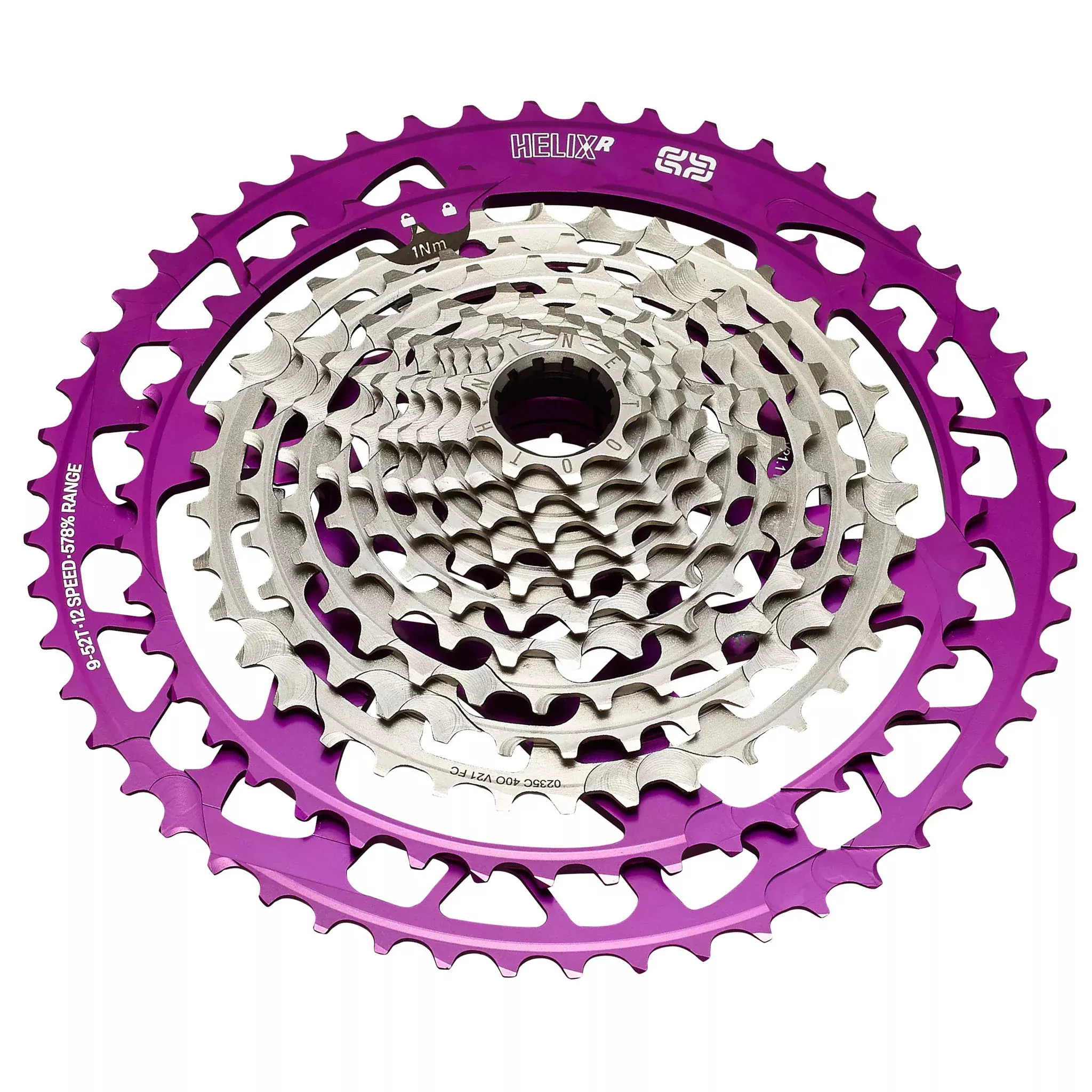 e*thirteen Helix Race Cassette - 12-Speed 9-52t Eggplant