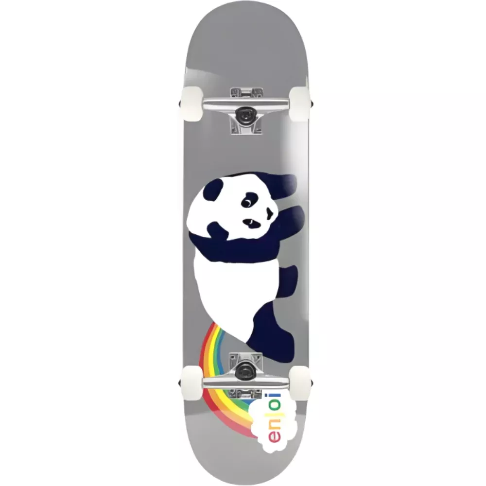 Enjoi Panda Fart Grey FP 7.5 - Skateboard Complete