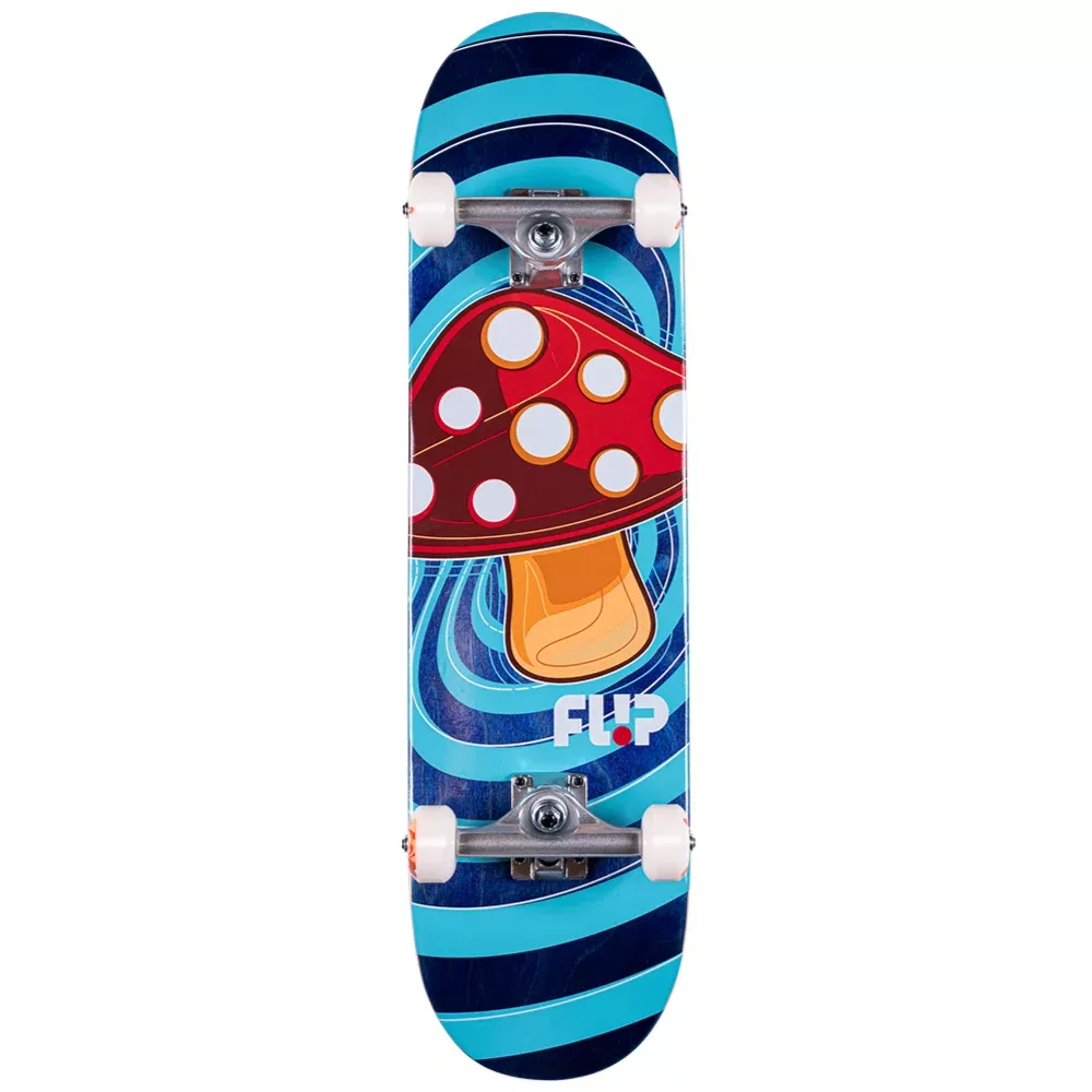 Flip Team Pop Shroom Blue 8.0 - Skateboard Complete
