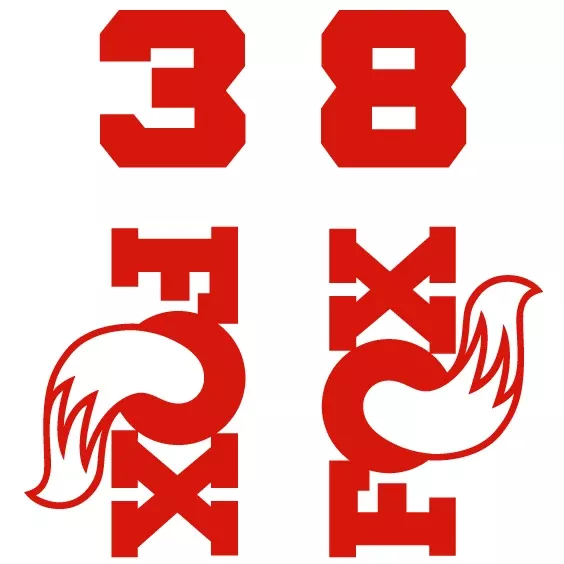 Fox 38 Die Cut Decal Kit - MY26