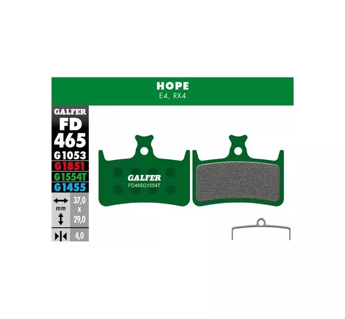 Galfer Hope E4 RX4-SH Disc Brake Pads - Pro Compound