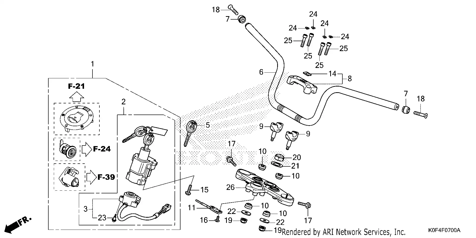 HLDR, HANDLE (LOWER) 53132-K0F-T00