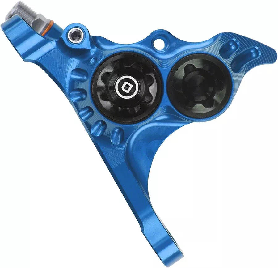Hope RX4+ Disc Brake Caliper - Flat Mount Front +20mm DOT Type Blue