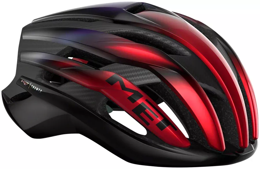 MET Trenta 3K Carbon MIPS Helmet - Red Iridescent Medium