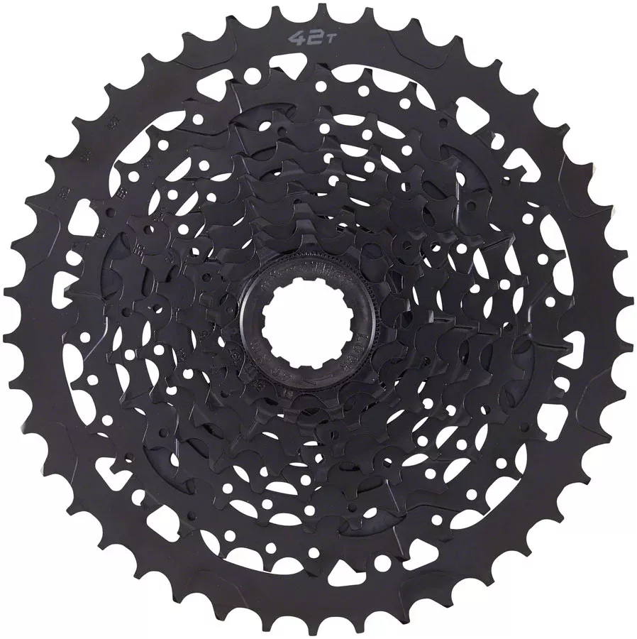 microSHIFT ADVENT Cassette - 9 Speed 11-42t Black ED Coated Alloy Large Cog