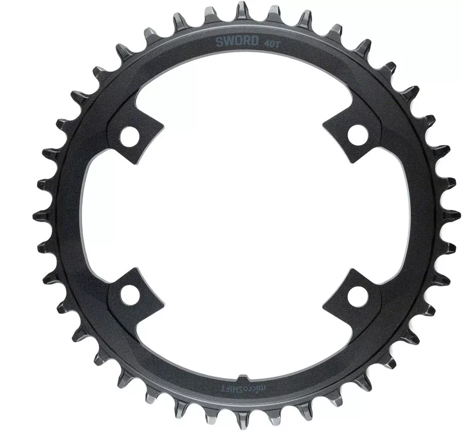 microSHIFT Sword Chainring - 40t 110 Asym BCD For 1x 9/10-Speed Black
