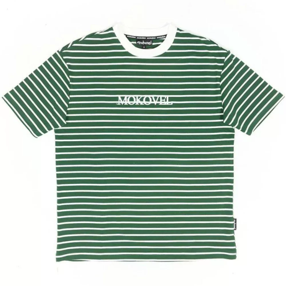 Mokovel T-Shirt Green Stripes