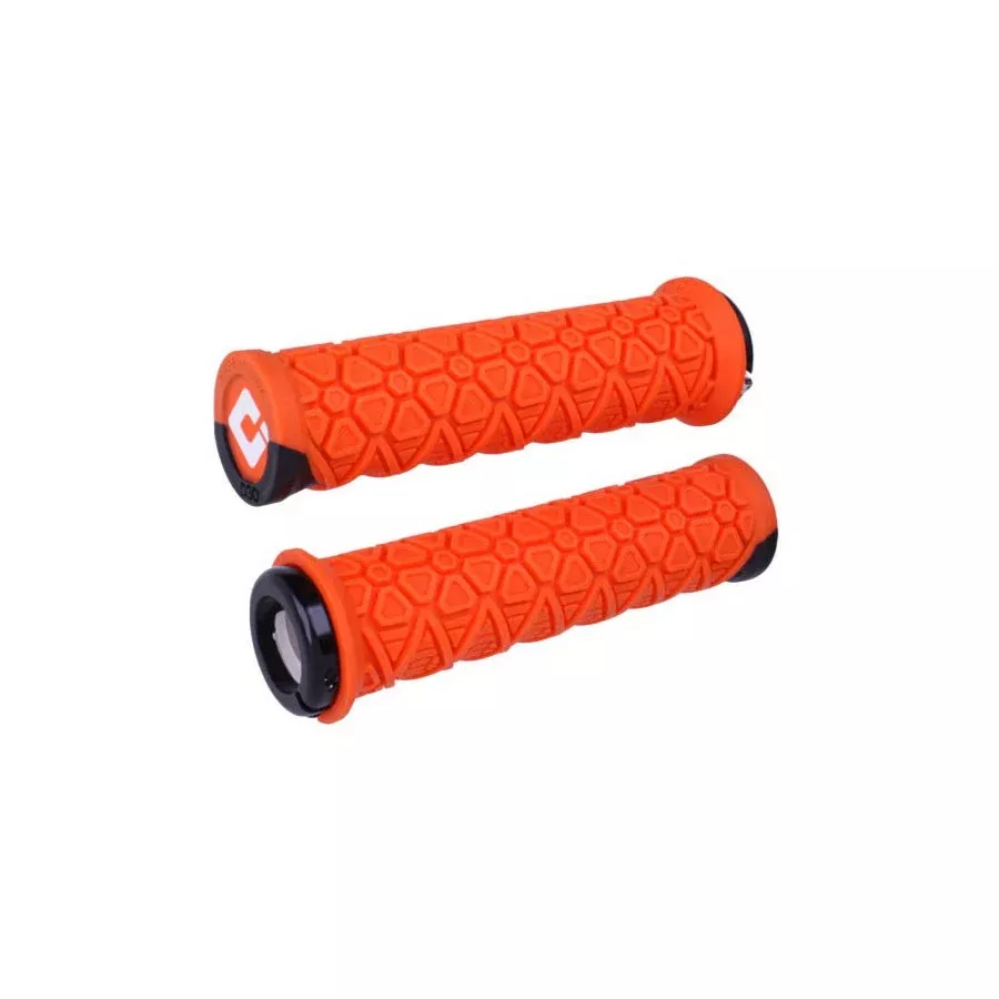 ODI Vanquish Grips - Orange/Black Lock-On