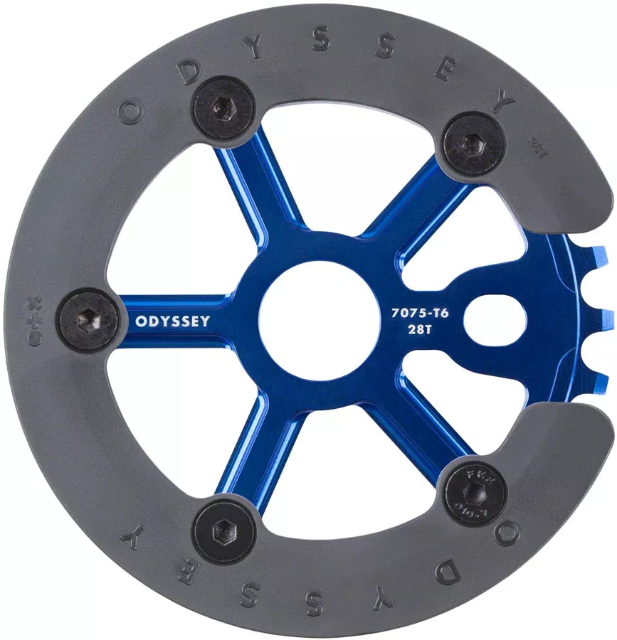 Odyssey Utility Pro Guard Sprocket - 28t Anodized Blue