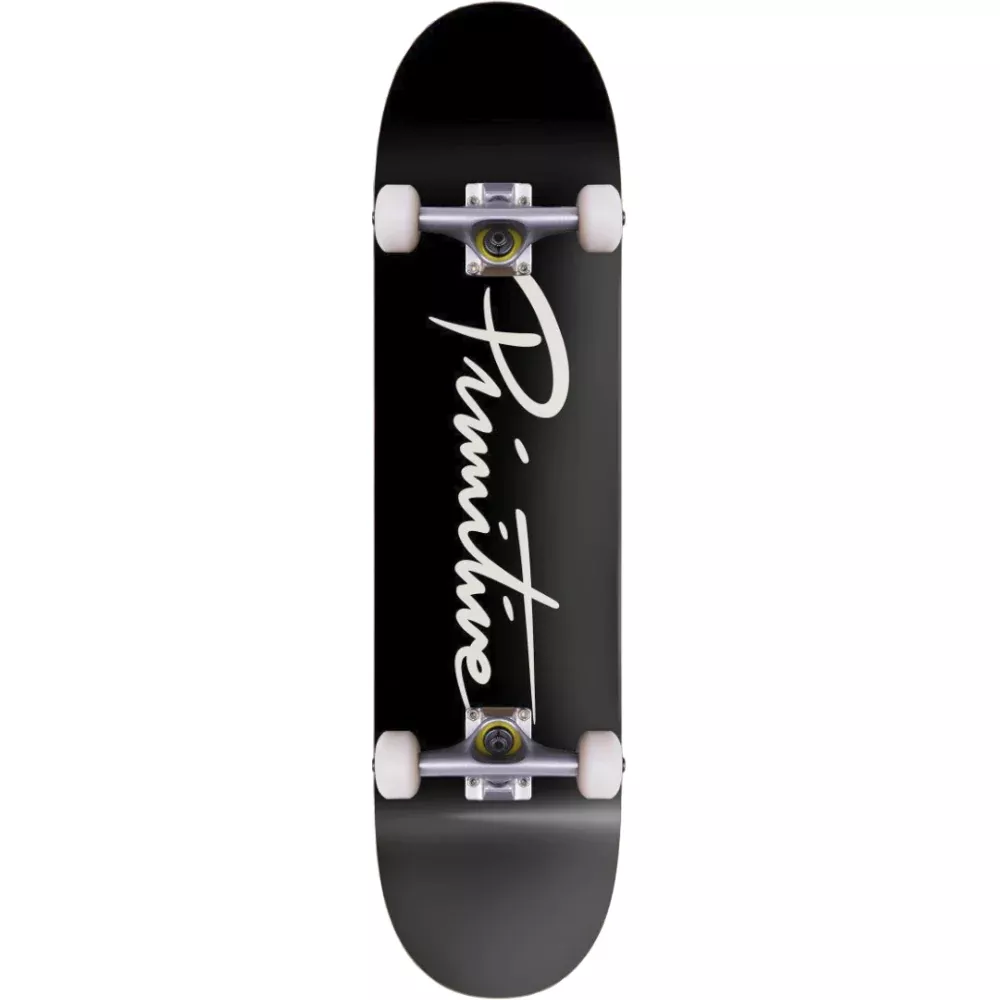 Primitive Nuevo Black Logo 8.0 - Skateboard Complete