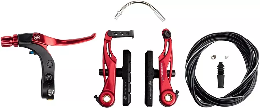 Promax P-1/Click V-Point Linear Pull Brake Kit - 85mm Red