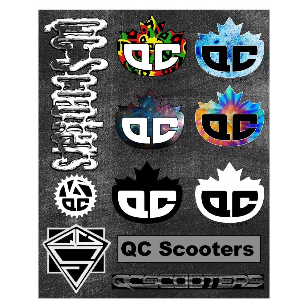 QC Scooters Sticker Sheet