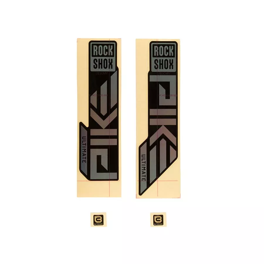RockShox Fork Decal Kit - Pike Ultimate 27.5"/29"Gloss Rainbow Foil For High Gloss BLK 2023+