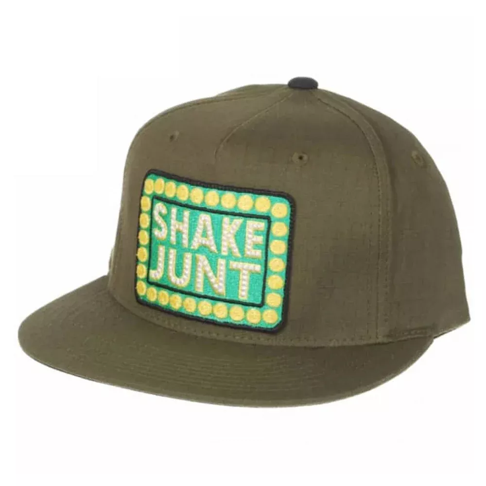 Shake Junt Box Logo Snapback Ripstop Army
