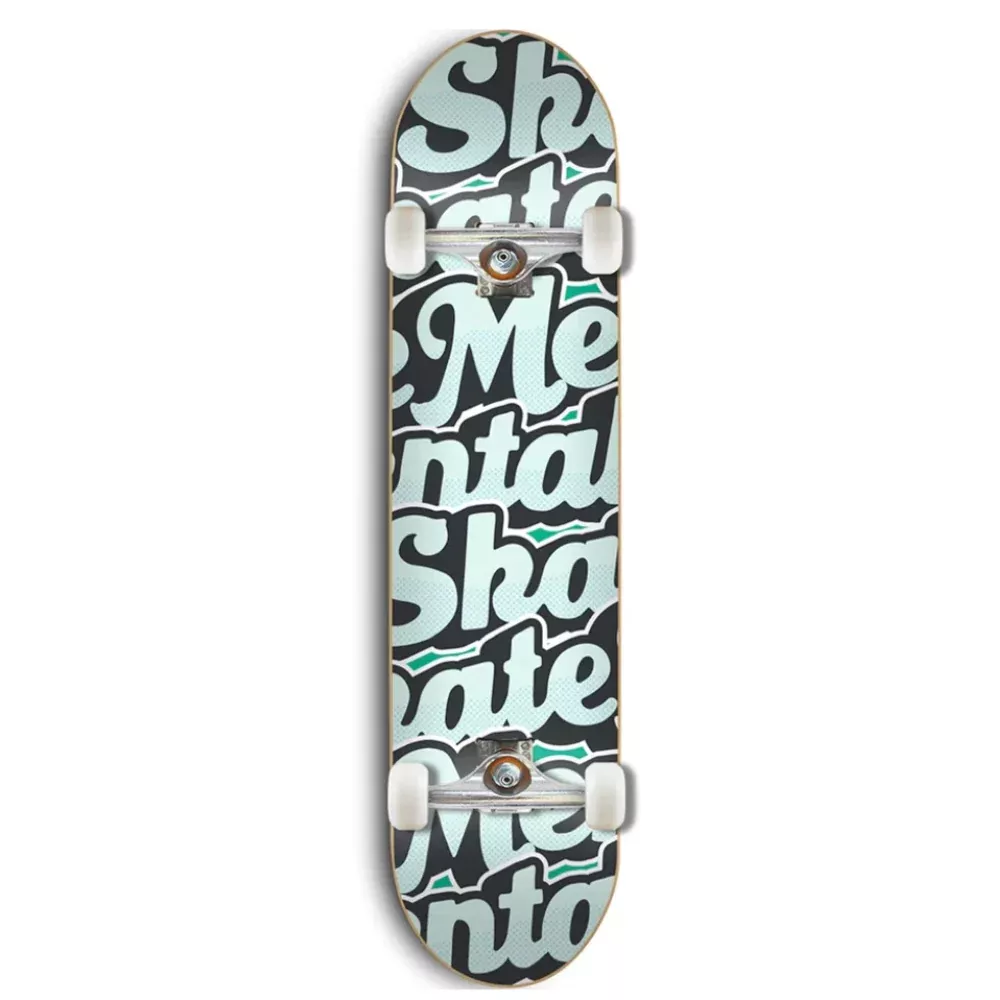 Skate Mental Script Blue 7.5 - Skateboard Complete