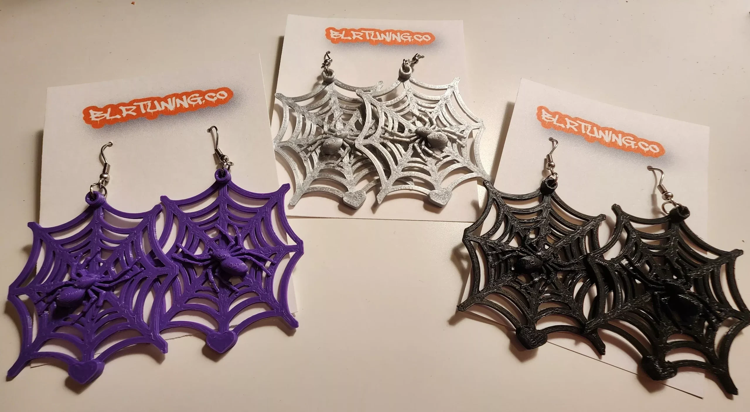 SPIDER IN WEB EARRINGS