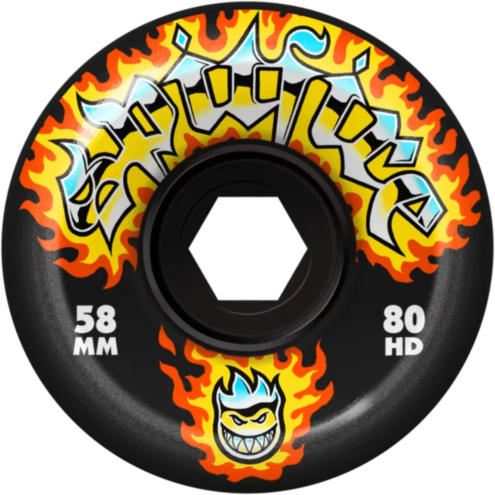 Spitfire 80HD Conical Full Chrome Venom Black 58mm - Skateboard Wheels
