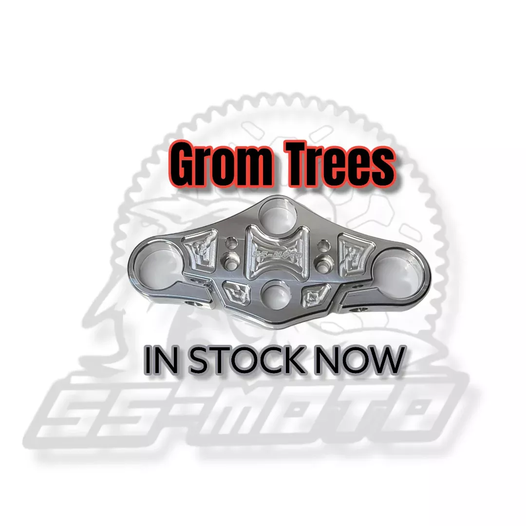 SS-Moto Honda Grom Triple Tree 2014–2021 – Rigid Riser Platform | Silver & Black