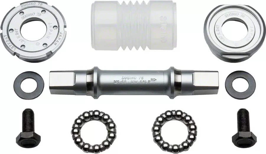 Sugino 75 Track 68x109mm English Bottom Bracket Set: with Cups Boxed