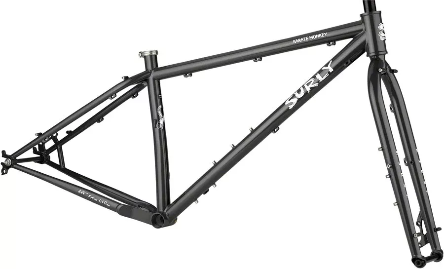 Surly Karate Monkey Frameset - 27.5" Steel Hi-Viz Black Medium