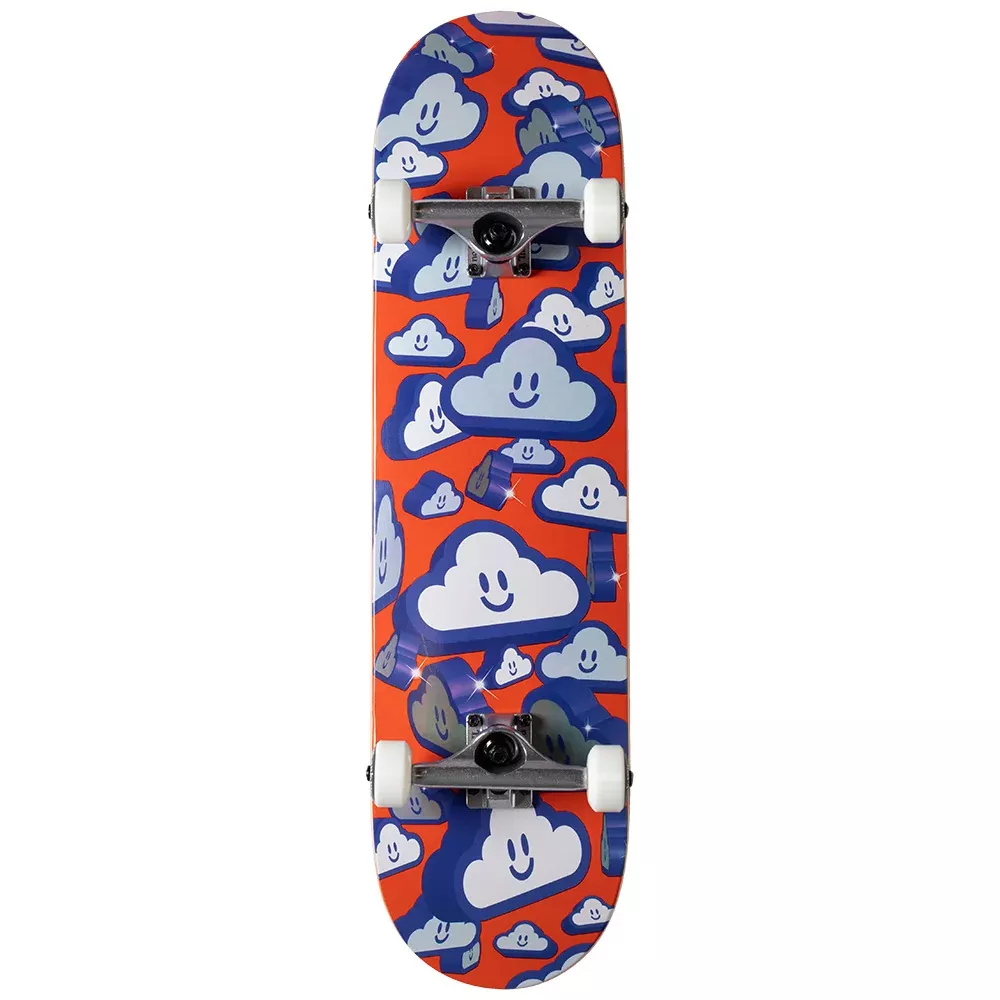Thank You Candy Cloud Red Blue 7.75 - Skateboard Complete