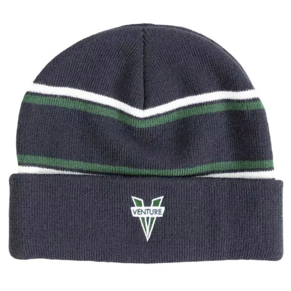 Venture Heritage Navy White Green Cuff Beanie