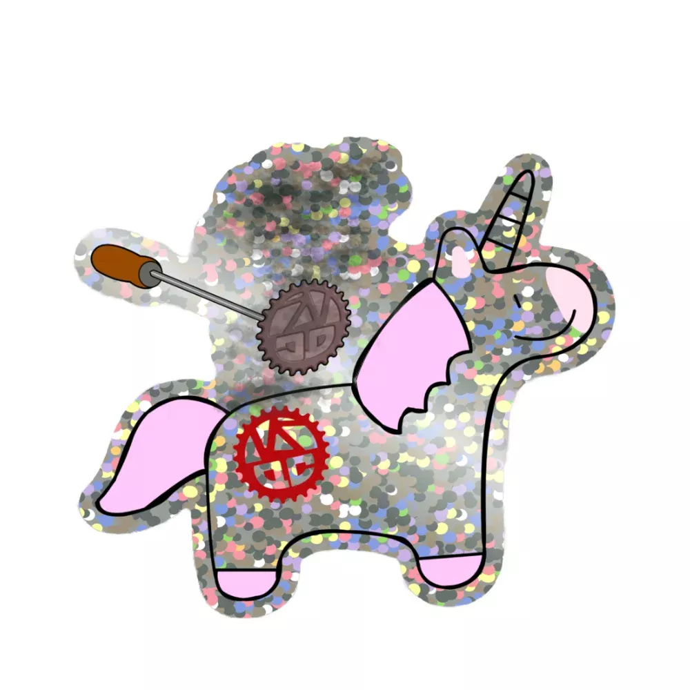 Versus X QCS Unicorn Glitter Sticker