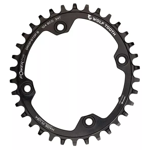 Wolf Tooth Components Elliptical 104BCD Chainring 32T DropStop B Black