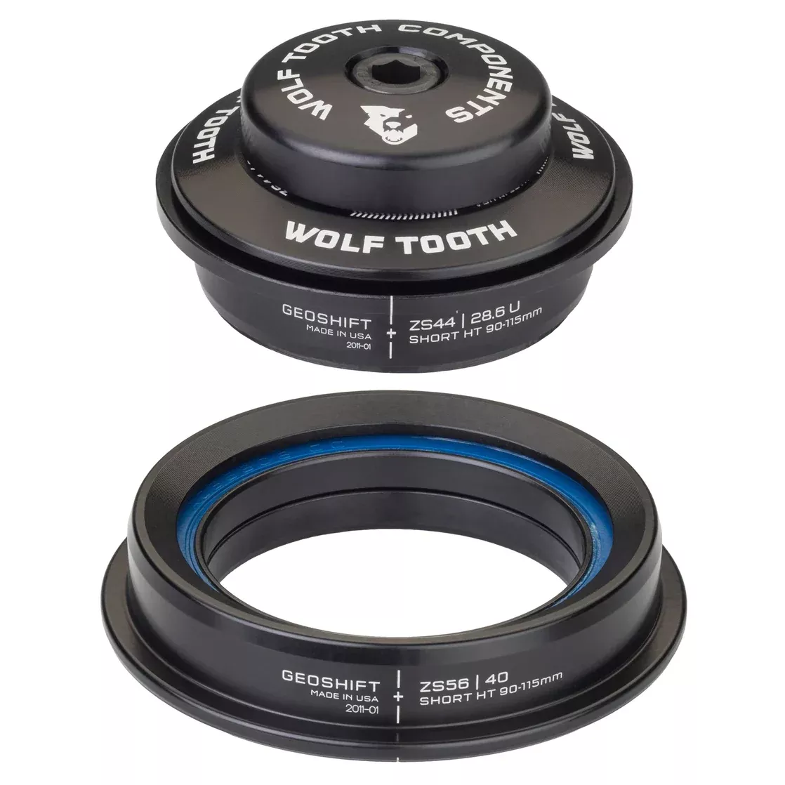 Wolf Tooth Components GeoShift Headset ZS44 Upper/ZS56 Lower (Perf) Short