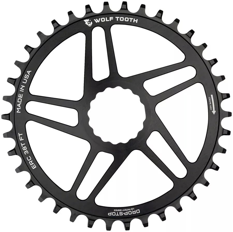 Wolf Tooth Direct Mount Chainring - 50t RaceFace CINCH Direct Mount Drop-Stop B 10/11/12-Speed Eagle Flattop Compatible BLK