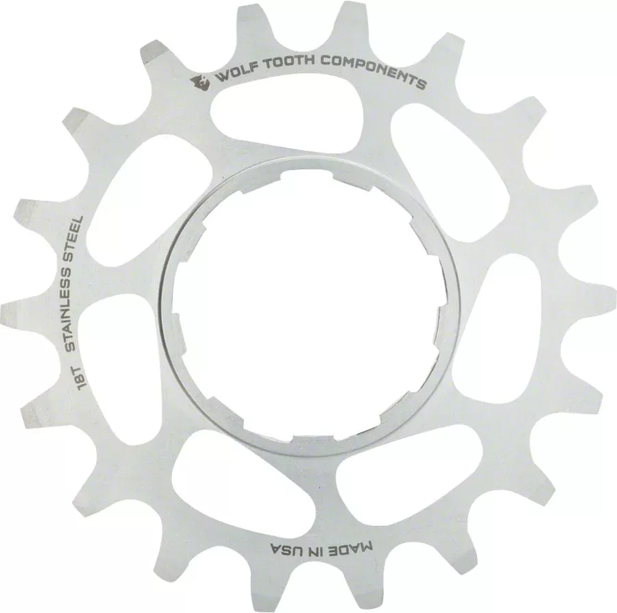 Wolf Tooth Single Speed Stainless Steel Cog - 20t Compatible 3/32" Chains