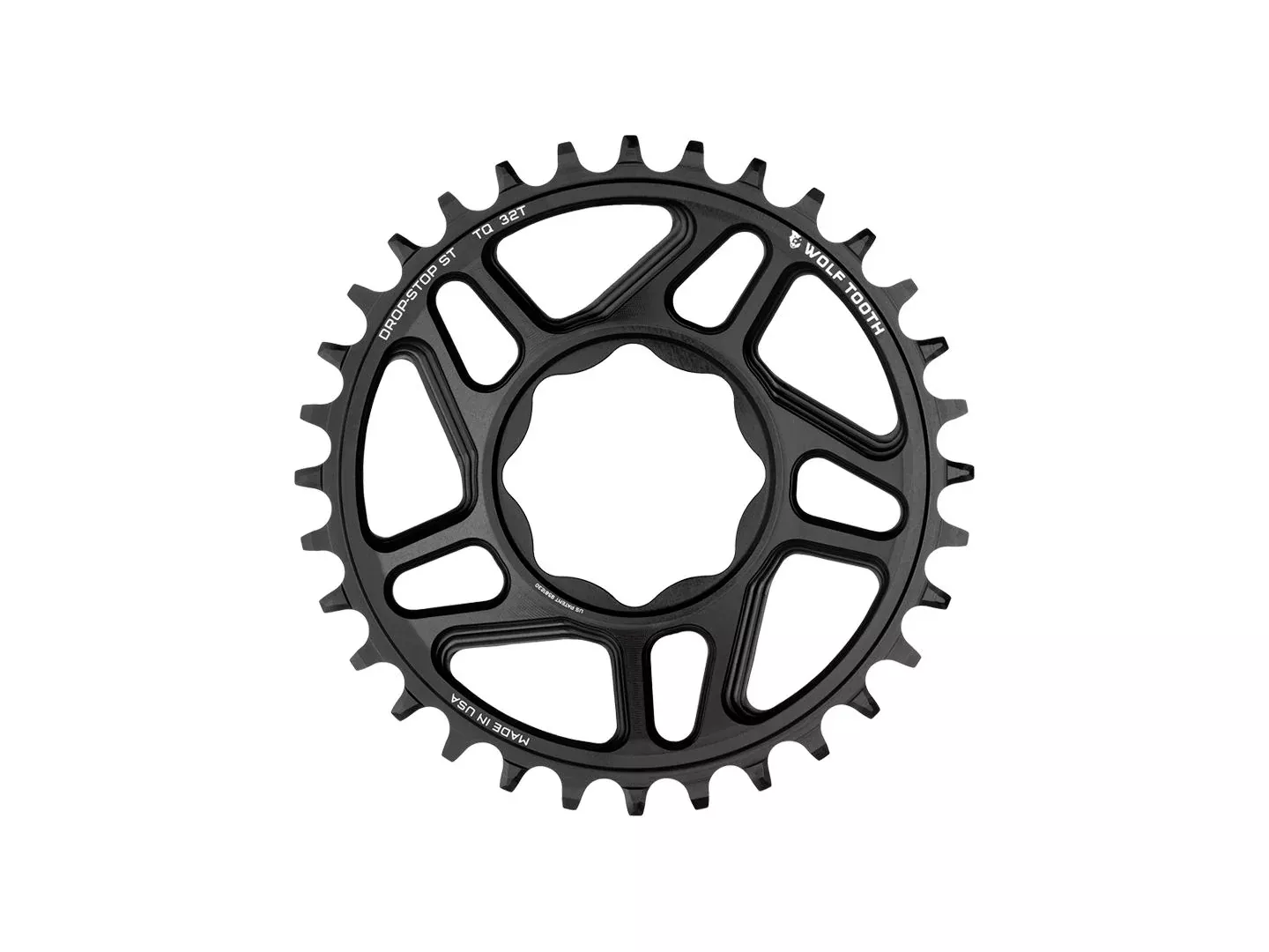 Wolf Tooth Trek TQ Direct Mount Chainring - Drop-Stop ST 32T Black